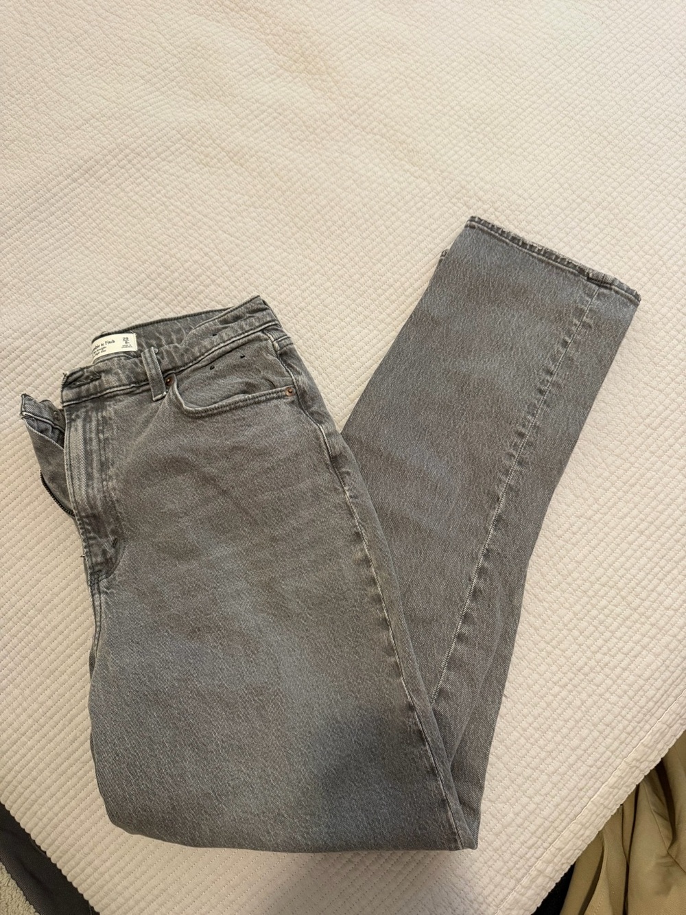 Classic High-Waist Grey Women's Jeans